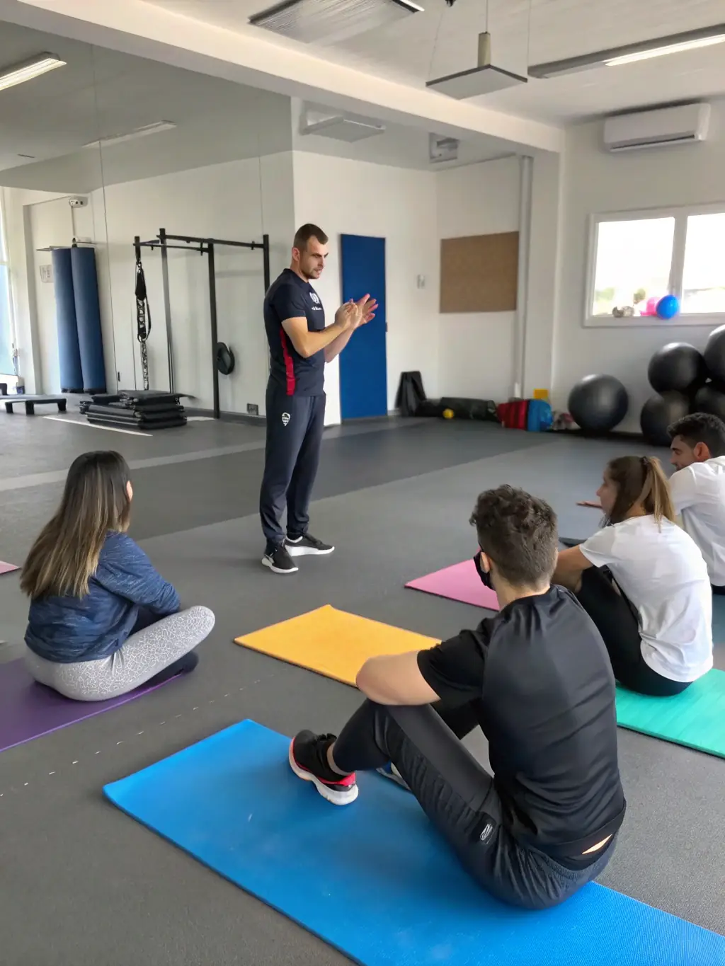 Participants in a physique development workshop at LA CHATILLONNAISE MUSCULATION CULTURE PHYSIQUE, learning about responsible training practices and techniques for muscle growth and definition.