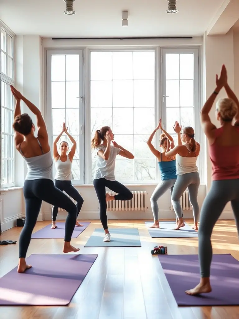 A yoga instructor guiding participants through a relaxing yoga session at LA CHATILLONNAISE MUSCULATION CULTURE PHYSIQUE, promoting flexibility and mental well-being.
